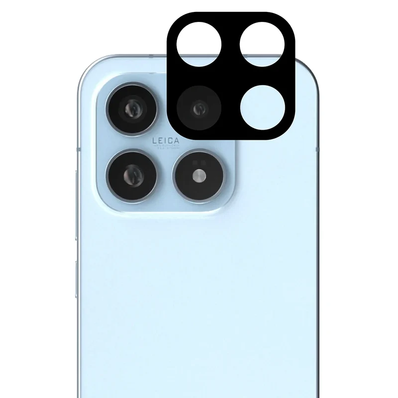 Gehärtetes Glas - 2 Stück + Kameraschutz für Xiaomi 17, Bizon Glass Edge Pack, Schwarz