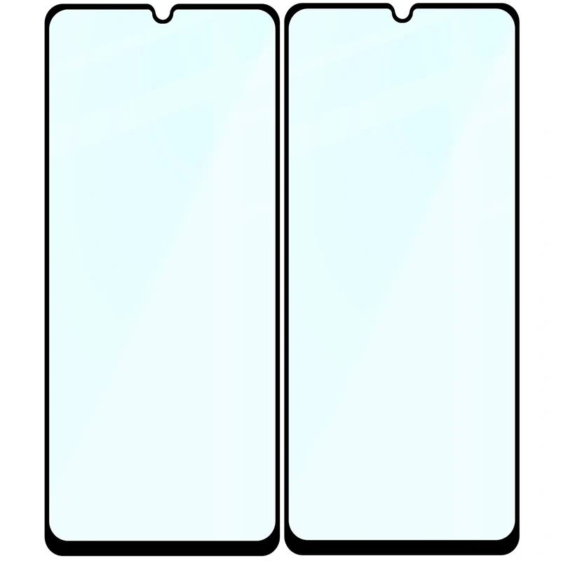 Gehärtetes Glas für Galaxy A07 4G / 5G, Bizon Glass Edge Duo, Schwarzer Rahmen, 2 Stück