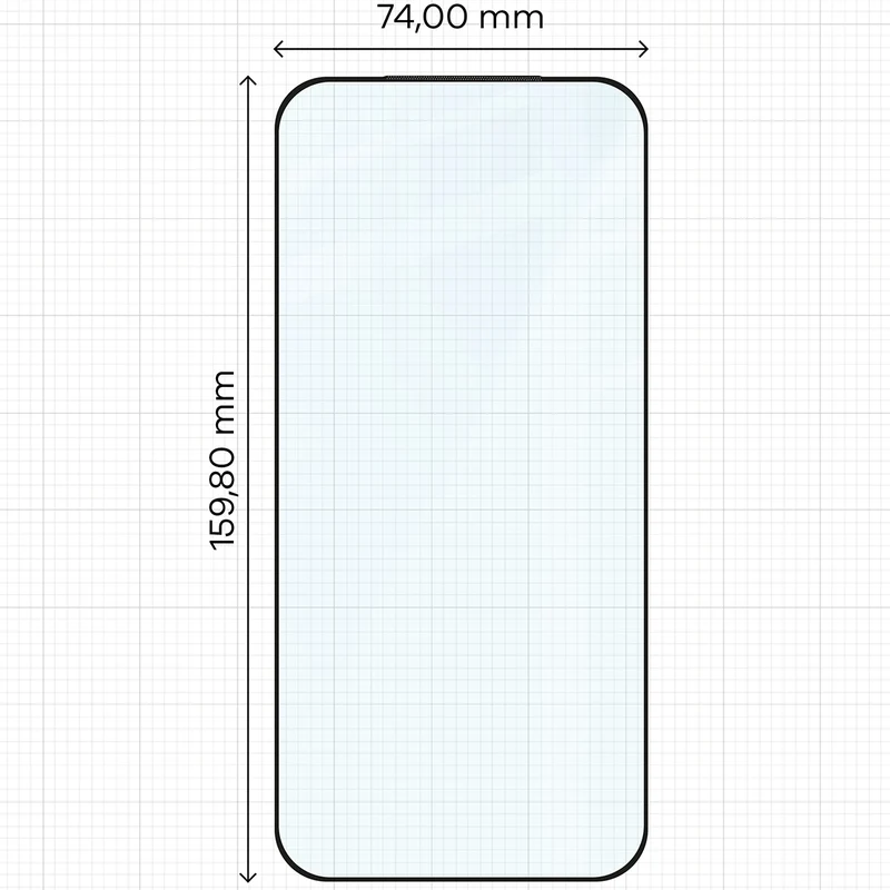 Gehärtetes Glas für Realme GT 8 / 8 Pro, Bizon Glass Edge Duo, Schwarzer Rahmen, 2 Stück
