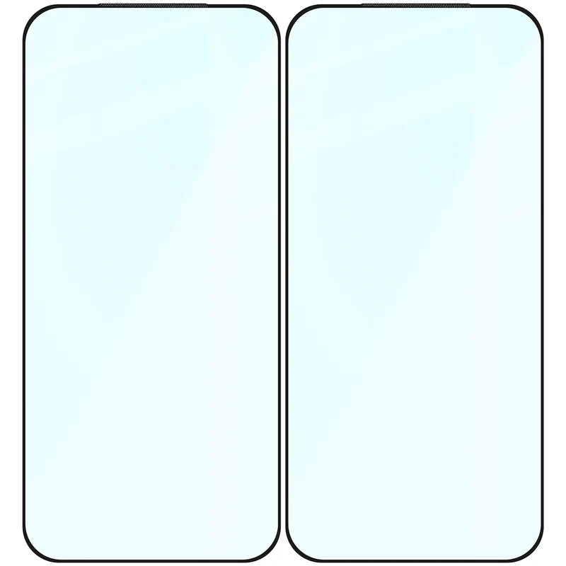 Gehärtetes Glas für Realme GT 8 / 8 Pro, Bizon Glass Edge Duo, Schwarzer Rahmen, 2 Stück