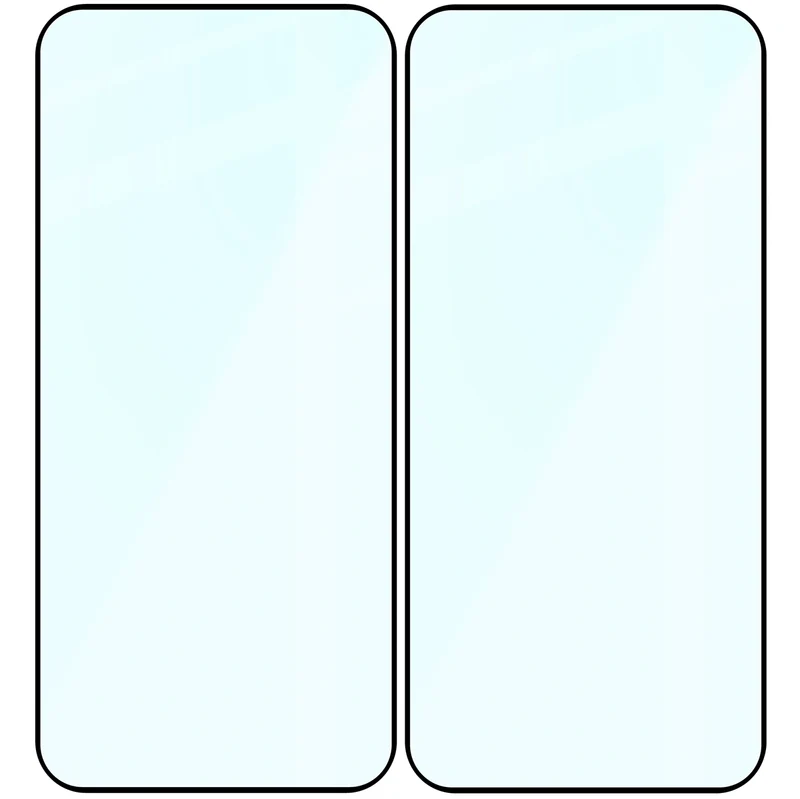 Gehärtetes Glas für Oppo Reno 15 / 15 F / 15 FS / A6 Pro 5G, Bizon Glass Edge Duo, Schwarzer Rahmen, 2 Stück