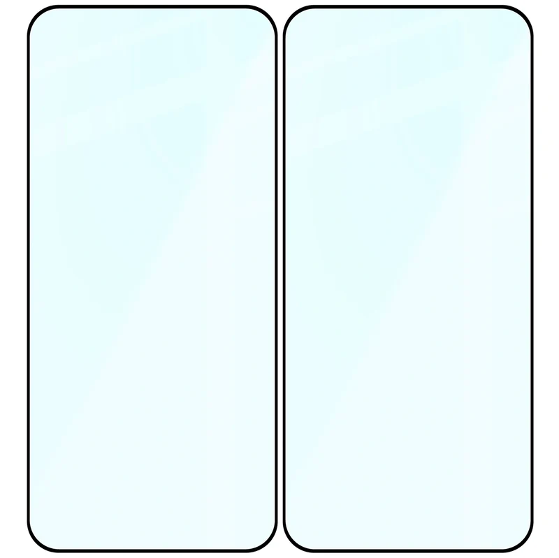 Gehärtetes Glas für OnePlus 15R, Bizon Glass Edge Duo, Schwarzer Rahmen, 2 Stück