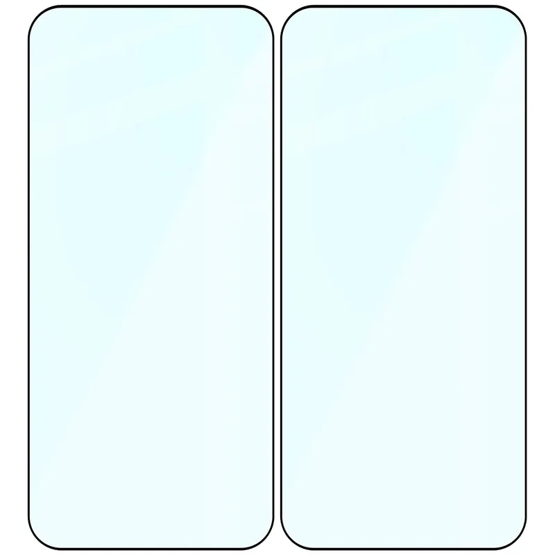Gehärtetes Glas für OnePlus 15, Bizon Glass Edge Duo, Schwarzer Rahmen, 2 Stück