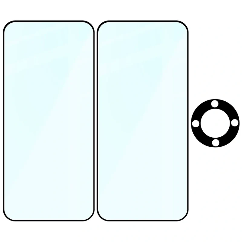 Gehärtetes Glas - 2 Stück + Kameraschutz für Honor Magic8 Lite, Bizon Glass Edge Pack, Schwarz