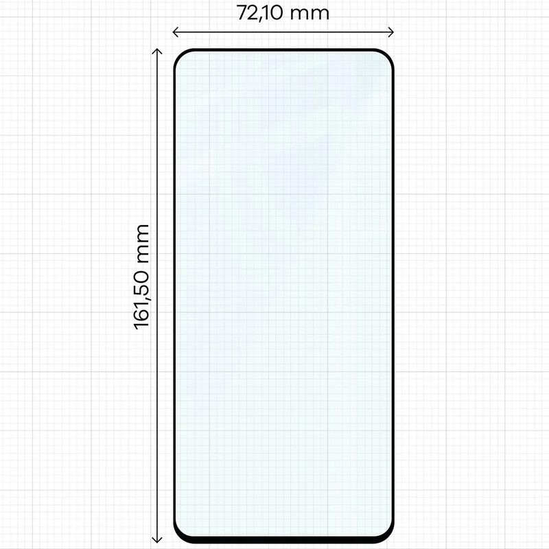 Gehärtetes Glas für Motorola Moto G57 Power / G67 Power, Bizon Glass Edge Duo, Schwarzer Rahmen, 2 Stück