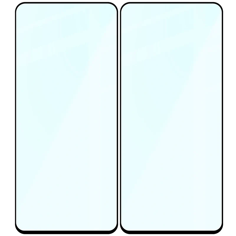 Gehärtetes Glas für Motorola Moto G57 Power / G67 Power, Bizon Glass Edge Duo, Schwarzer Rahmen, 2 Stück