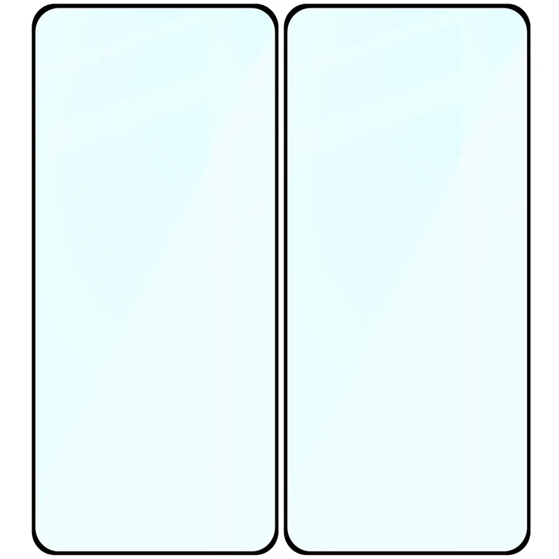 Gehärtetes Glas für Motorola Edge 70, Bizon Glass Edge Duo, Schwarzer Rahmen, 2 Stück