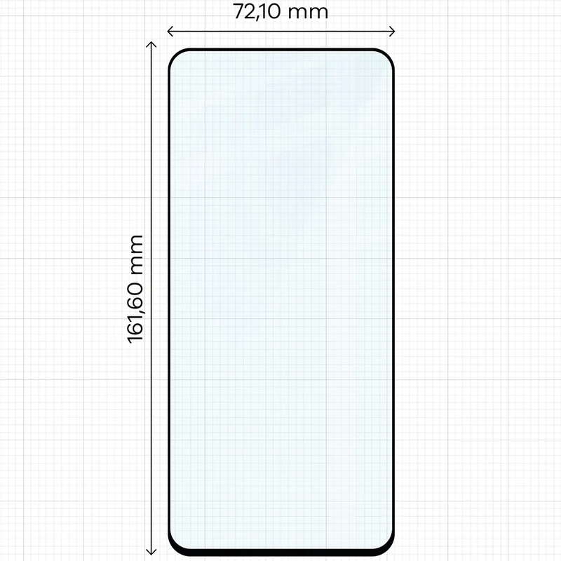 Gehärtetes Glas für Honor X7d / Honor 400 Smart, Bizon Glass Edge Duo, Schwarzer Rahmen, 2 Stück