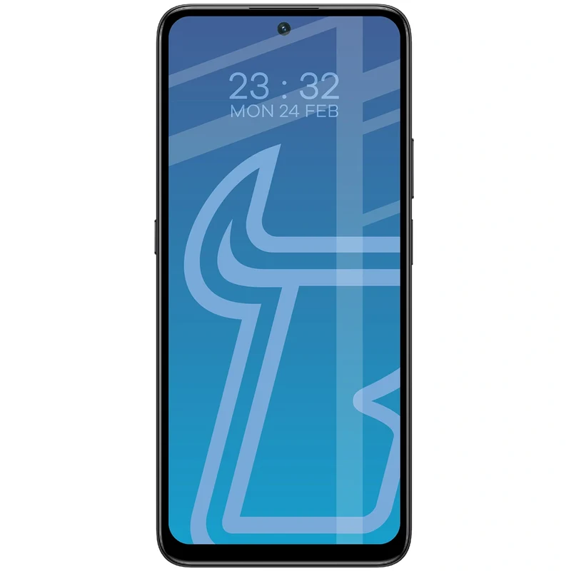 Gehärtetes Glas für Honor X7d / Honor 400 Smart, Bizon Glass Edge Duo, Schwarzer Rahmen, 2 Stück