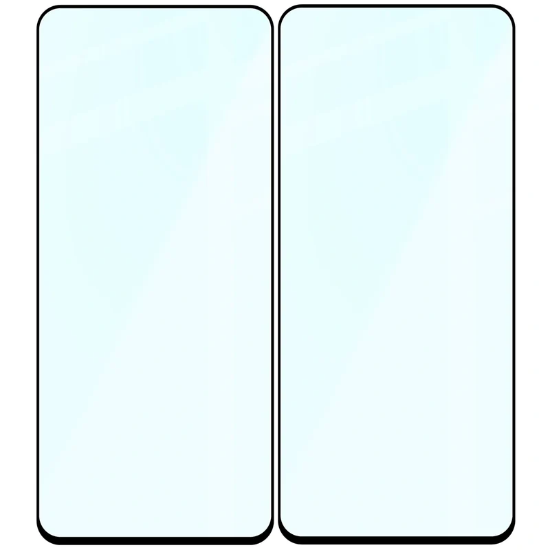 Gehärtetes Glas für Honor X7d / Honor 400 Smart, Bizon Glass Edge Duo, Schwarzer Rahmen, 2 Stück