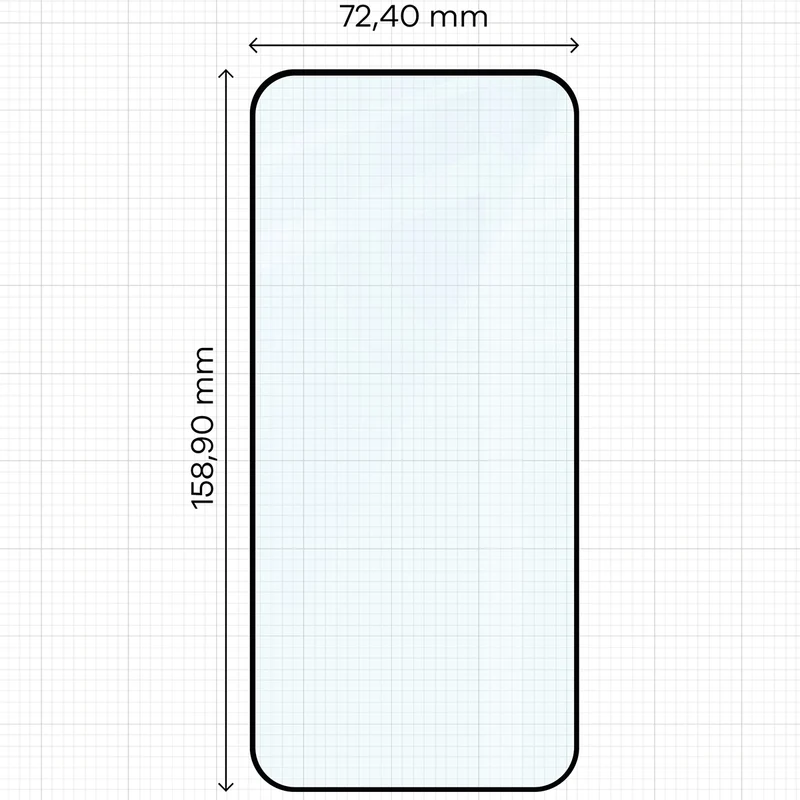 Gehärtetes Glas für Honor Magic8 Lite, Bizon Glass Edge Duo, Schwarzer Rahmen, 2 Stück