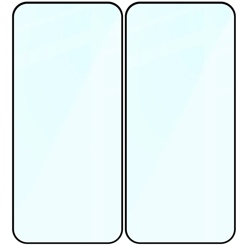 Gehärtetes Glas für Honor Magic8 Lite, Bizon Glass Edge Duo, Schwarzer Rahmen, 2 Stück
