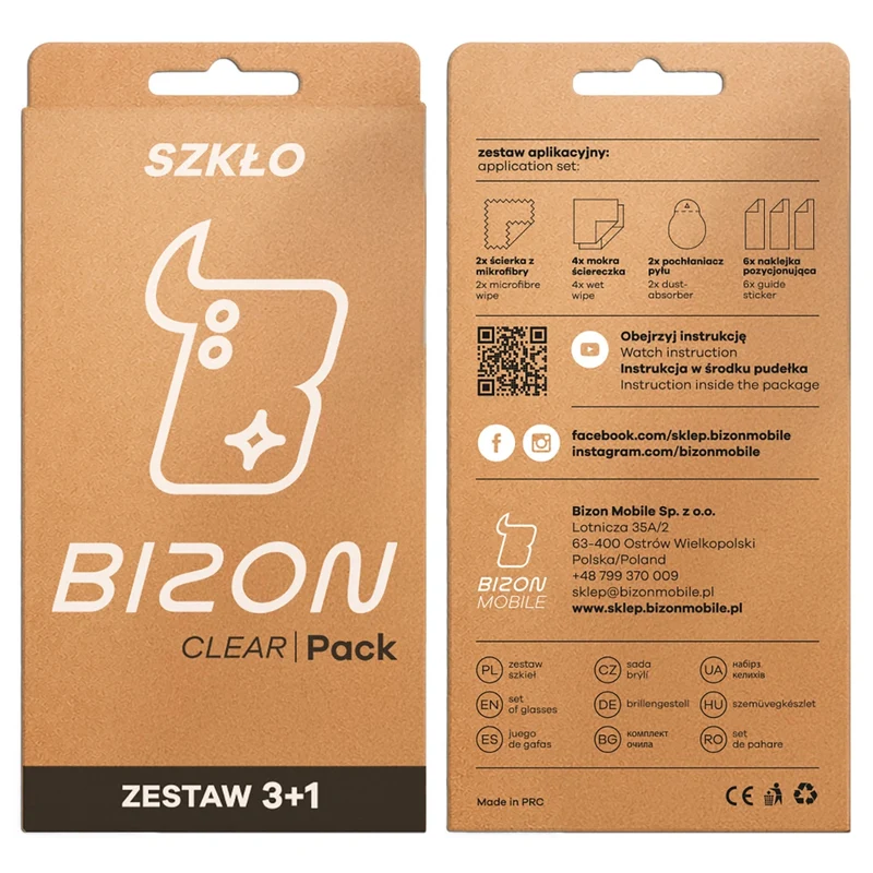 Gehärtetes Glas - 3 Stück + Kameraschutz für Xiaomi Redmi Note 15 Pro 5G, Bizon Glass Clear Pack