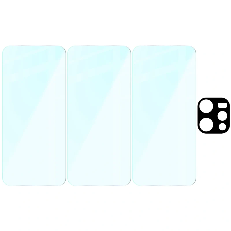 Gehärtetes Glas - 3 Stück + Kameraschutz für Oppo Reno 15, Bizon Glass Clear Pack