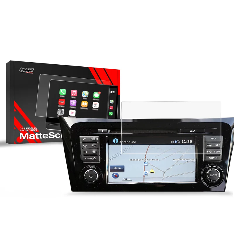 Matte Autodisplayfolie für Nissan Qashqai 2 (2013-2021), Grizz Protector
