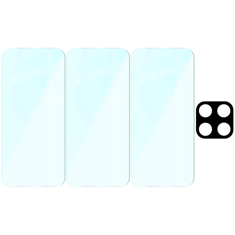Gehärtetes Glas - 3 Stück + Kameraschutz für Xiaomi 17, Bizon Glass Clear Pack
