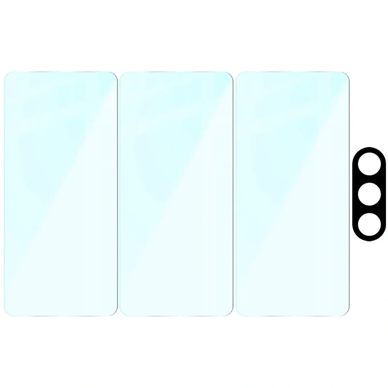 Gehärtetes Glas - 3 Stück + Kameraschutz für Galaxy S26, Bizon Glass Clear Pack