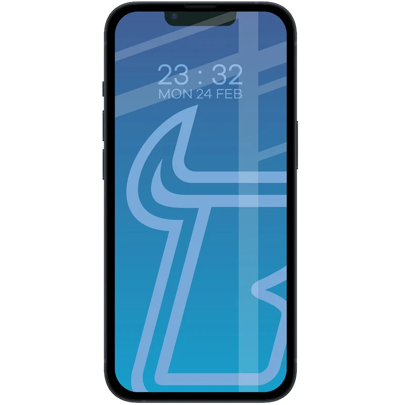 Gehärtetes Glas für iPhone 17e / 16e / 14 / 13 Pro / 13, Bizon Glass Edge Duo, Schwarzer Rahmen, 2 Stück