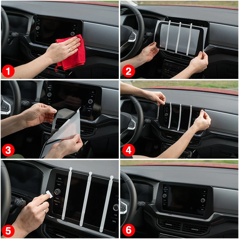 8in1 Schutzfolien Grizz Protector für Mittelkonsole & Armaturenbrett - Skoda Octavia 3 (2017-2020) Schwarz Glanz