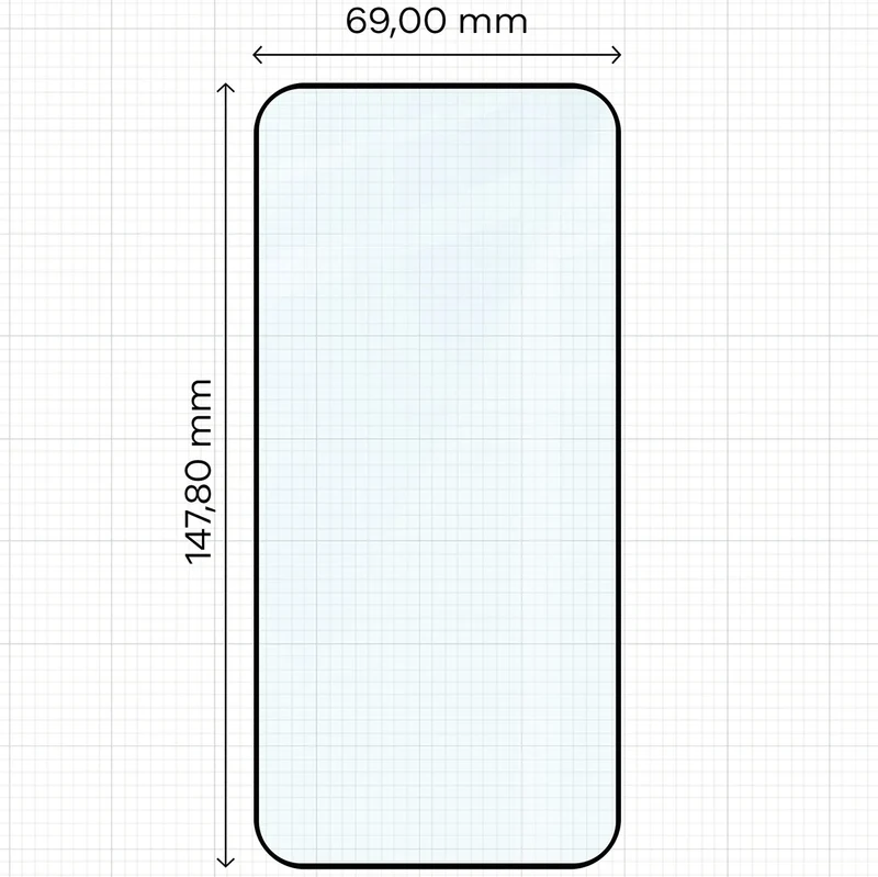 Gehärtetes Glas für Oppo Reno 15 Pro, Bizon Glass Edge, Schwarzer Rahmen