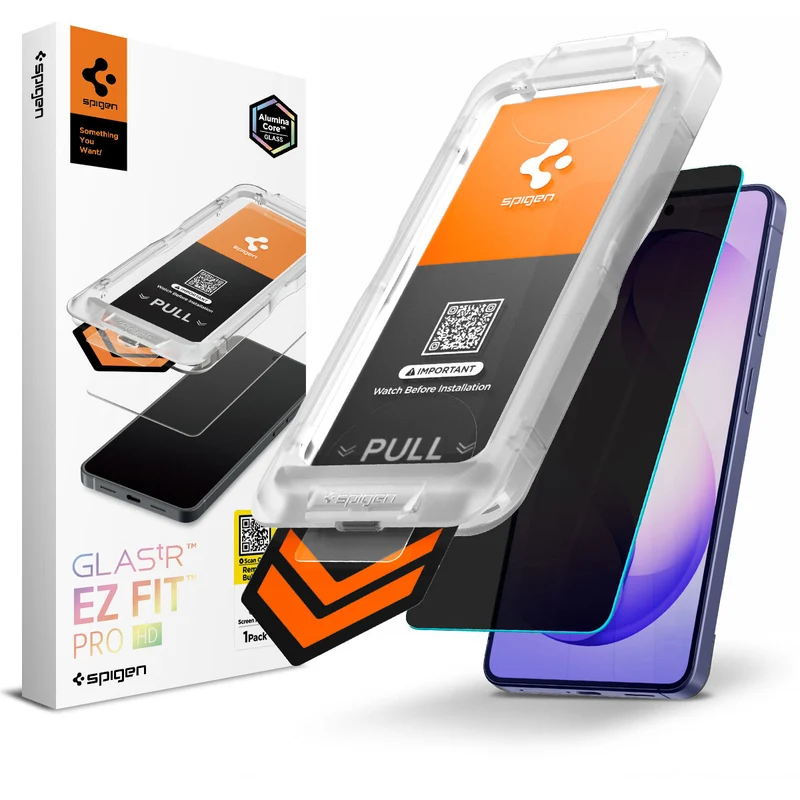Glas + Applikator für Galaxy S26, Spigen Glas.tR EZ Fit Pro (AC) Privacy 1-Pack