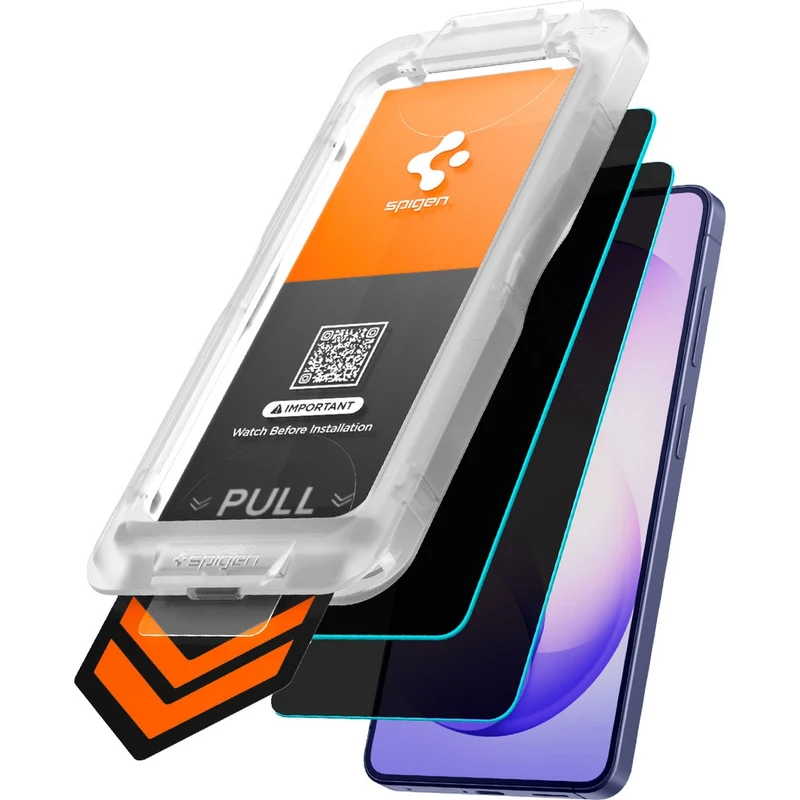 Glas + Applikator für Galaxy S26, Spigen Glas.tR EZ Fit Pro (AC) Privacy 2-Pack