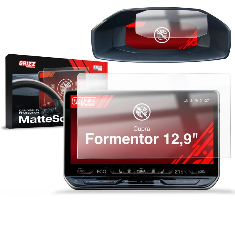 Matte Autodisplayfolie 2in1 für Cupra Formentor 12,9" (2024-2026), Grizz Protector