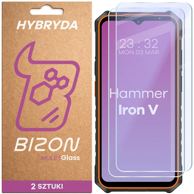 Flexibles Hybridglas für HAMMER Iron V, Bizon Hybrid Mule Duo, 2 Stück