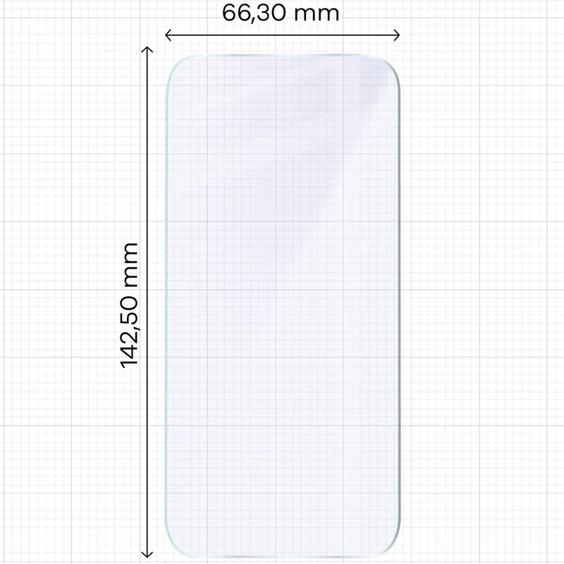 Flexibles Hybridglas für iPhone 15, Bizon Hybrid Mule Duo, 2 Stück