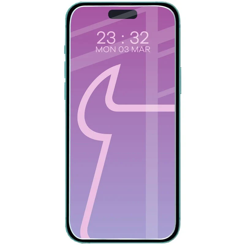 Flexibles Hybridglas für iPhone 15, Bizon Hybrid Mule Duo, 2 Stück