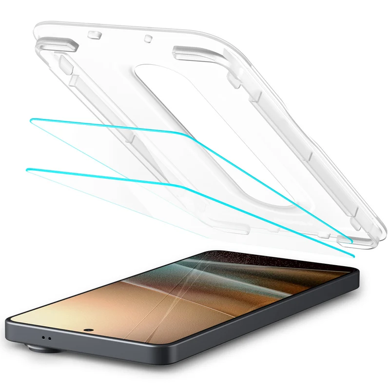 Antireflex Glas + Applikator für Galaxy S26 Ultra, Spigen Glas.tR EZ Fit Pro AntiReflection 2-Pack (AC)