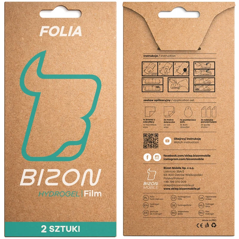 Hydrogel Folie für den Bildschirm für Xiaomi Redmi Note 15 Pro 5G / 15 Pro Plus 5G / POCO M8 Pro 5G, Bizon Film Hydrogel Front Duo, 2 Stück