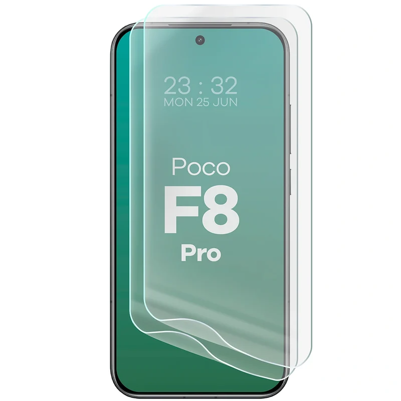 Hydrogel Folie für den Bildschirm für Xiaomi POCO F8 Pro, Bizon Film Hydrogel Front Duo, 2 Stück