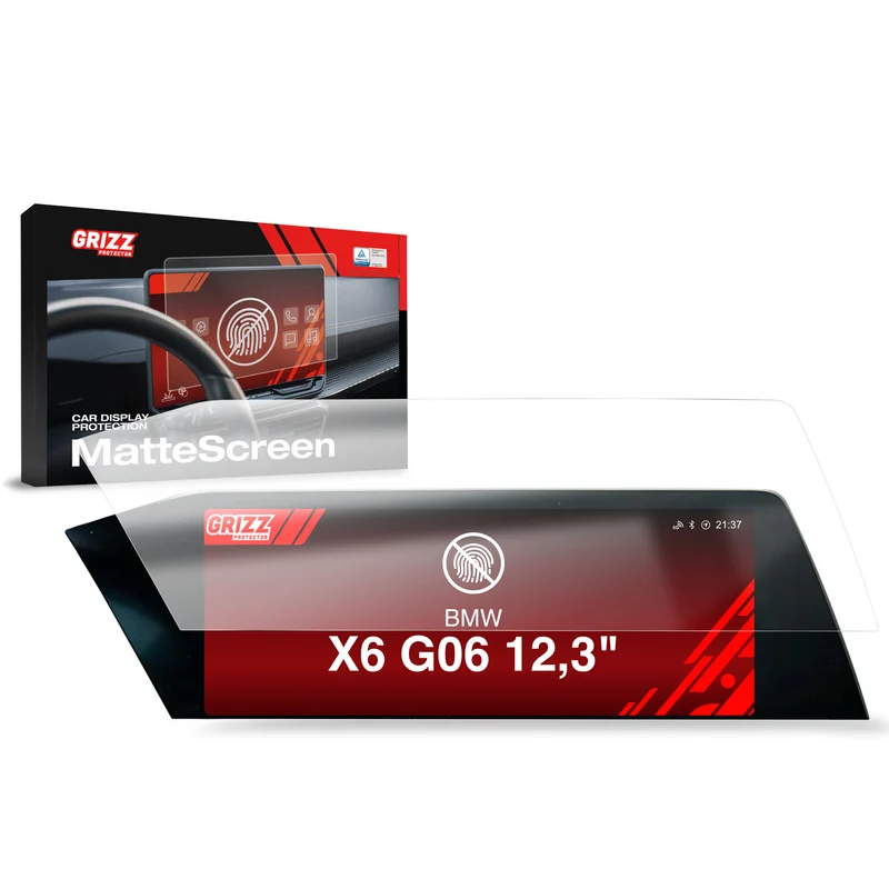 Matte Autodisplayfolie für BMW X6 G06 12.3" (2019-2023), Grizz Protector
