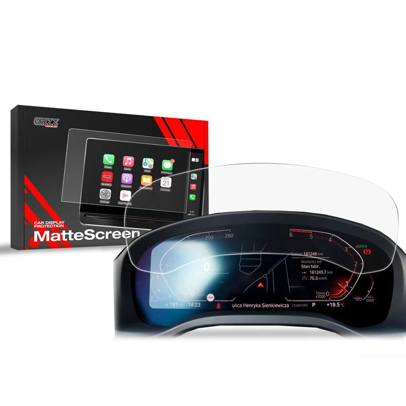 Matte Autodisplayfolie für BMW X4 G02 Live Cockpit 12,25" (2018-2025), Grizz Protector