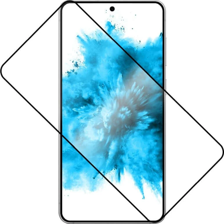 Gehärtetes Glas für Galaxy S25 Edge, Fixed Full Cover 2.5D Tempered Glass, Schwarzen Rahmen