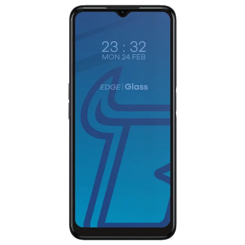 Gehärtetes Glas Bizon Glass Edge für Realme C35, Schwarz