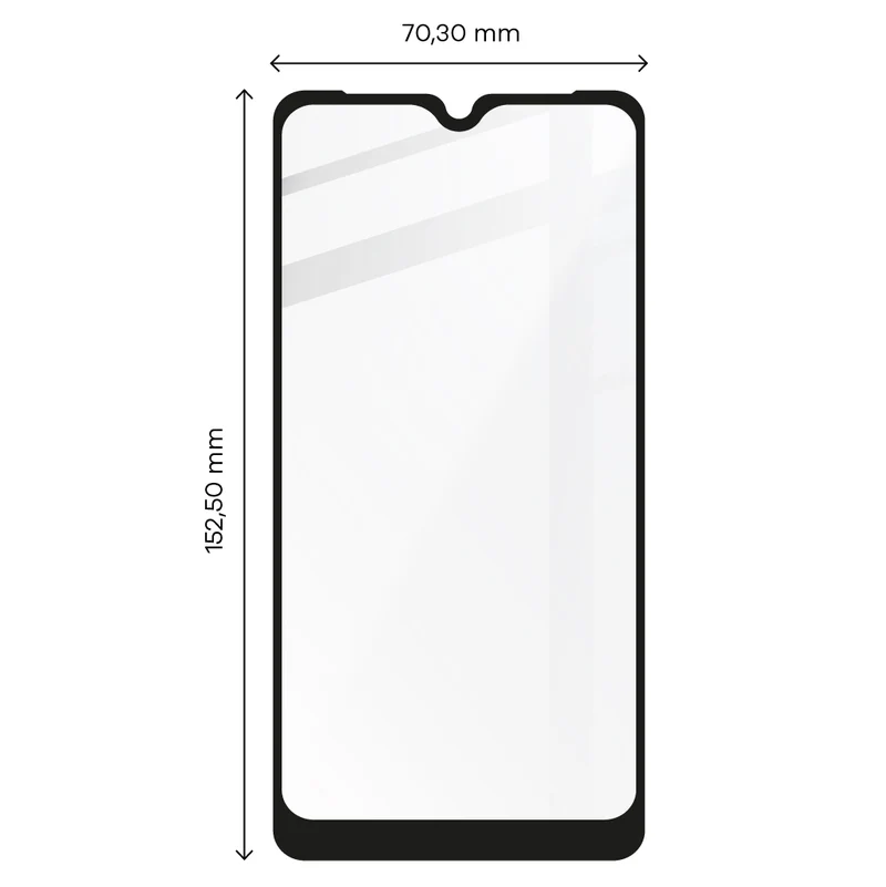 Gehärtetes Glas Bizon Glass Edge für Moto G8 Play, Schwarz