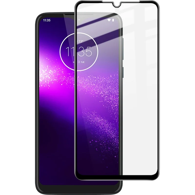 Gehärtetes Glas Bizon Glass Edge für Moto G8 Play, Schwarz