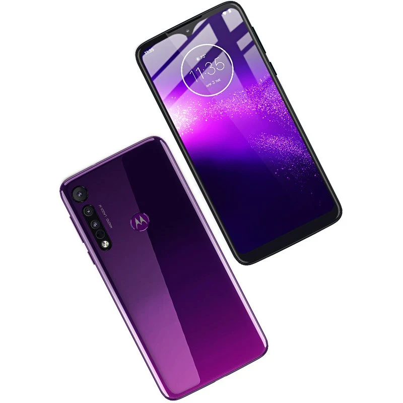 Gehärtetes Glas Bizon Glass Edge für Moto G8 Play, Schwarz
