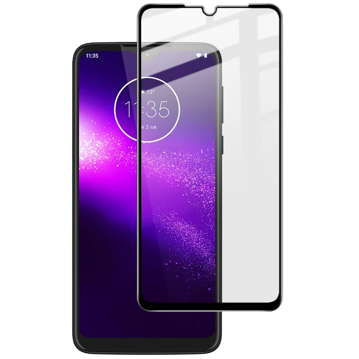 Gehärtetes Glas Bizon Glass Edge für Moto G8 Play, Schwarz