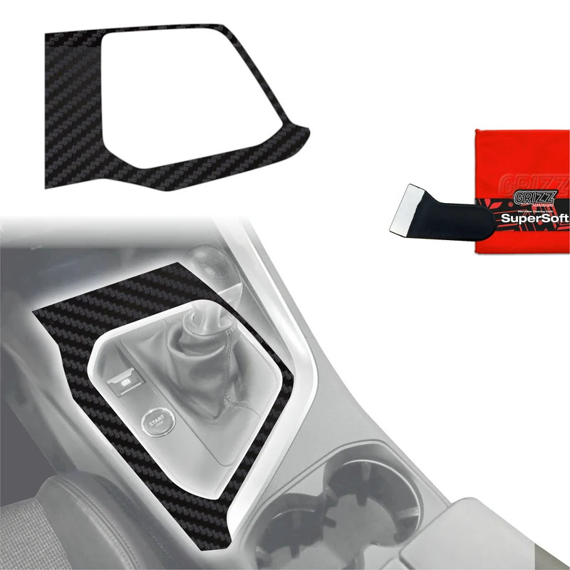 Schutzfolien Grizz Protector für Mittelkonsole - Peugeot 3008 (2016-2020) Carbon Optik Matt Antifingerprint