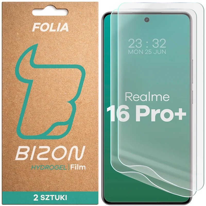 Hydrogel Folie für den Bildschirm für Realme 16 Pro Plus 5G, Bizon Film Hydrogel Front Duo, 2 Stück
