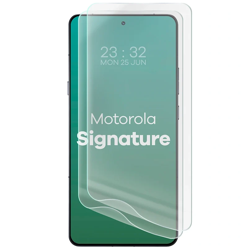 Hydrogel Folie für den Bildschirm für Motorola Signature, Bizon Film Hydrogel Front Duo, 2 Stück