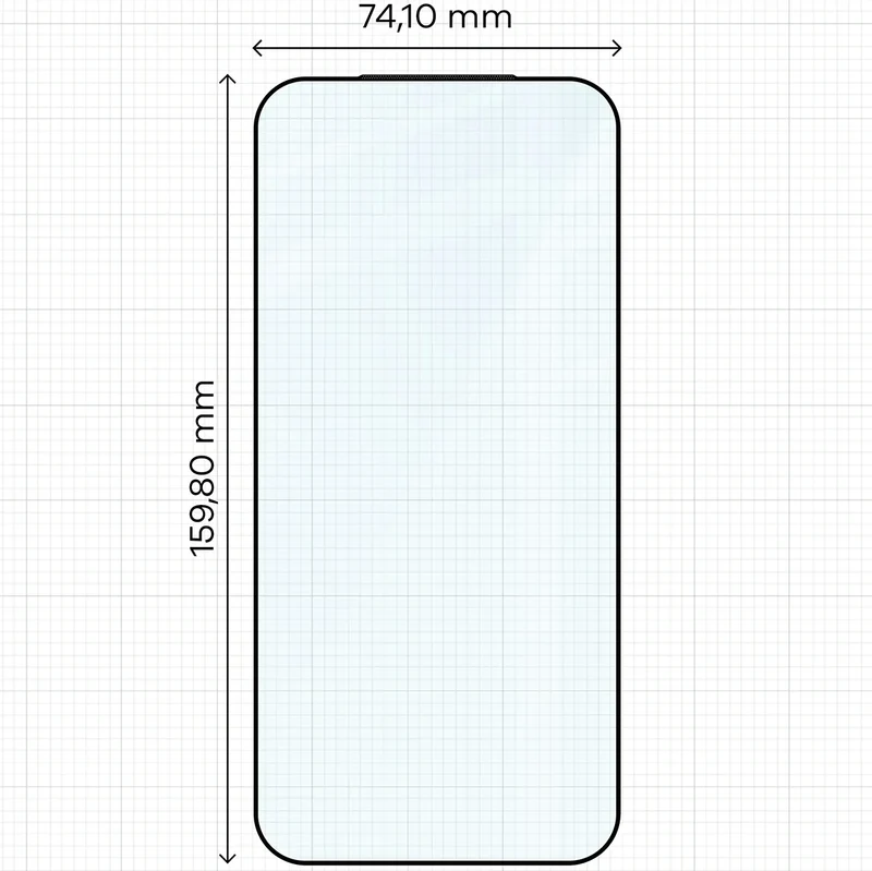 Gehärtetes Glas für Xiaomi 17 Ultra / 17 Pro Max , Bizon Glass Edge, Schwarzer Rahmen