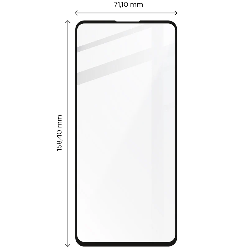 Gehärtetes Glas Bizon Glass Edge für Galaxy A73 5G, Schwarz