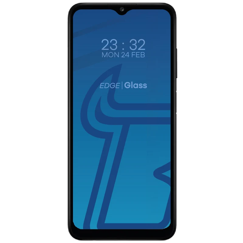 Gehärtetes Glas Bizon Glass Edge für Galaxy A03s, Schwarz