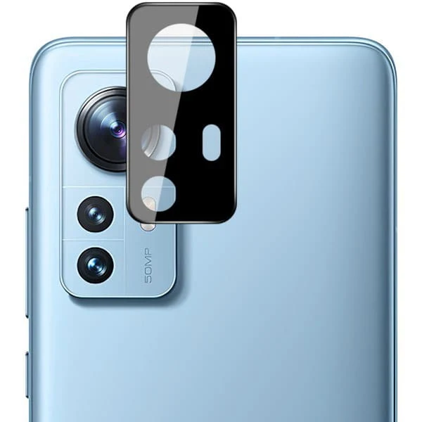 Gehärtetes Glas 3D - 2 Stück + Kameraschutz für Xiaomi 12 / Xiaomi 12X, Bizon Glass Edge Pack, Schwarz