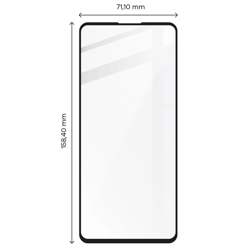 Gehärtetes Glas - 2 Stück + Kameraschutz für Galaxy A73, Bizon Glass Edge Pack, Schwarz