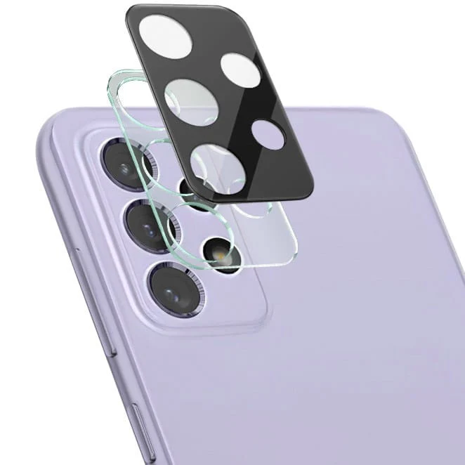 Gehärtetes Glas - 2 Stück + Kameraschutz für Galaxy A73, Bizon Glass Edge Pack, Schwarz